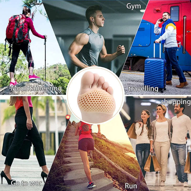 Silicone Gel Toe Separators - Bunion Corrector & Hallux Valgus Relief (2 Pack)