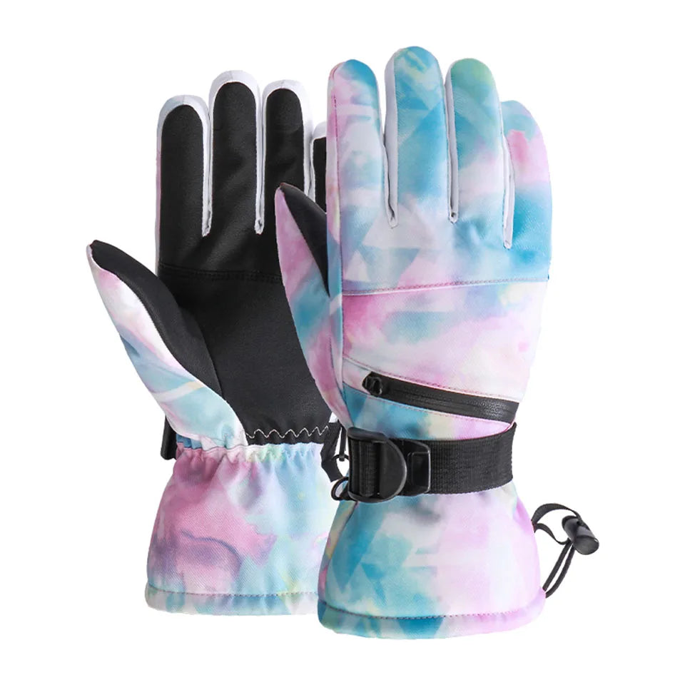 KoKossi Winter Fleece Thermal Ski Snowboard Gloves Windproof Warm Snow Sports Riding Gloves Waterproof Touch Screen Gloves