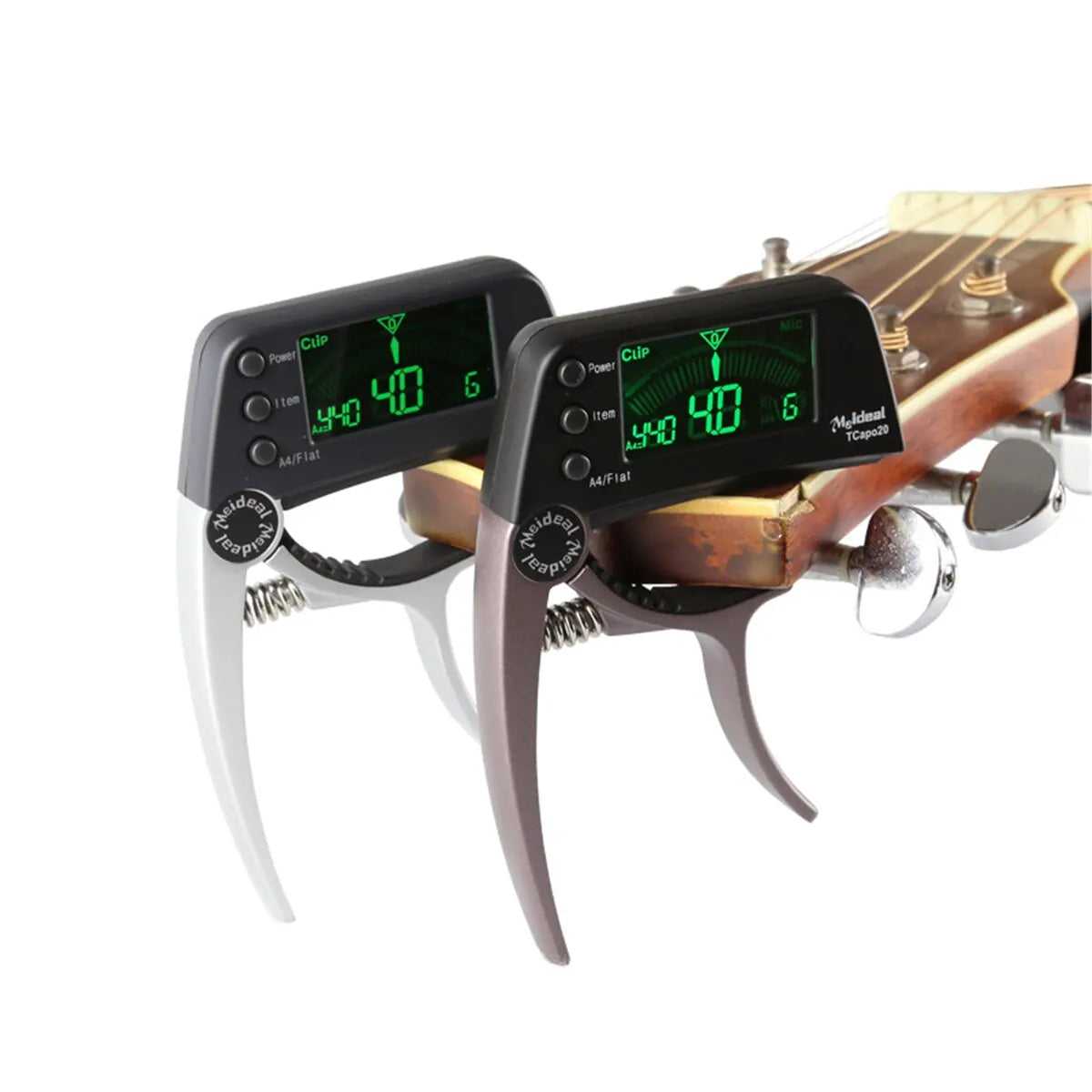 Premium 2-in-1 Guitar Tuner & Capo - LED Display for All Guitars