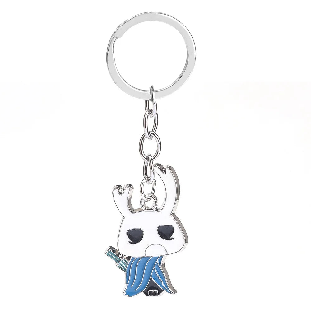1 Pcs Hot Game Hollow Knight Keychain Metal Key Chains Octopus Pendant Car Bag Key Holder Cartoons Souvenirs Gift Accessories