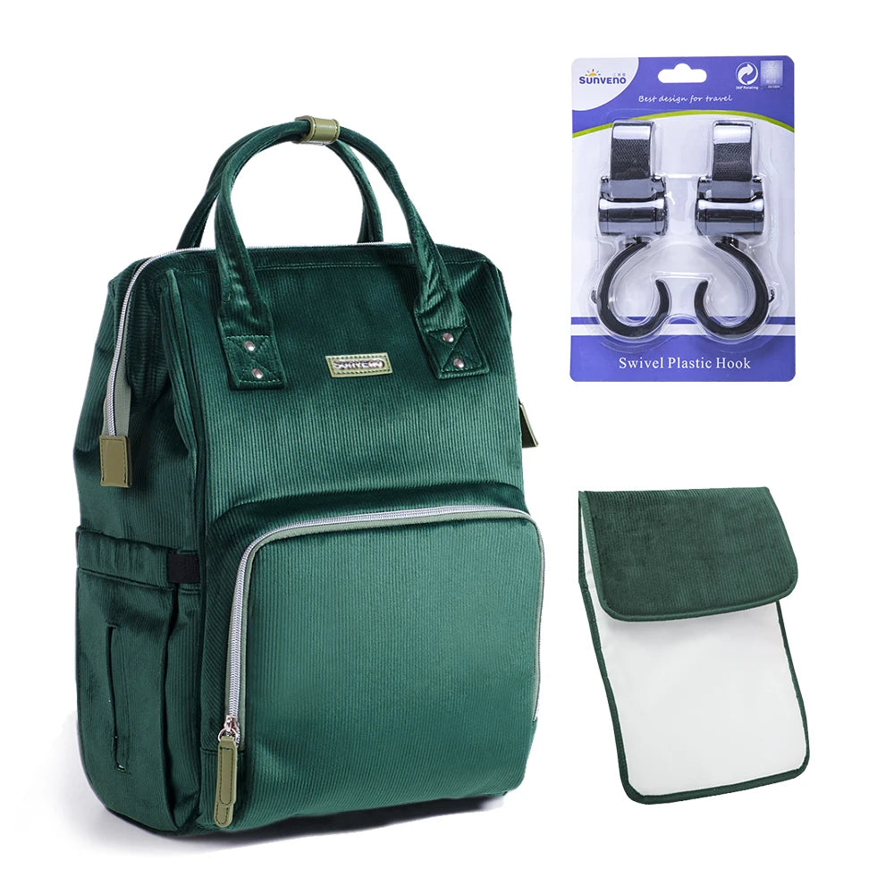 Premium Sunveno Diaper Bag - Travel Backpack Organizer for Moms