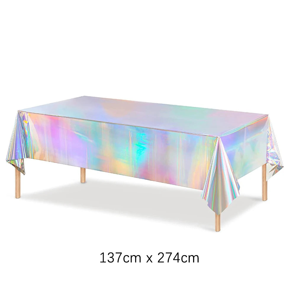 Laser Disposable Tableware Sets Silver Party Paper Cups Paper Plates Straw Party Tableware Wedding Decor Birthday Party Supplies