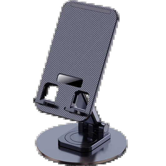 Premium 360° Rotating Phone Stand - Foldable Desk Holder with Metal Base