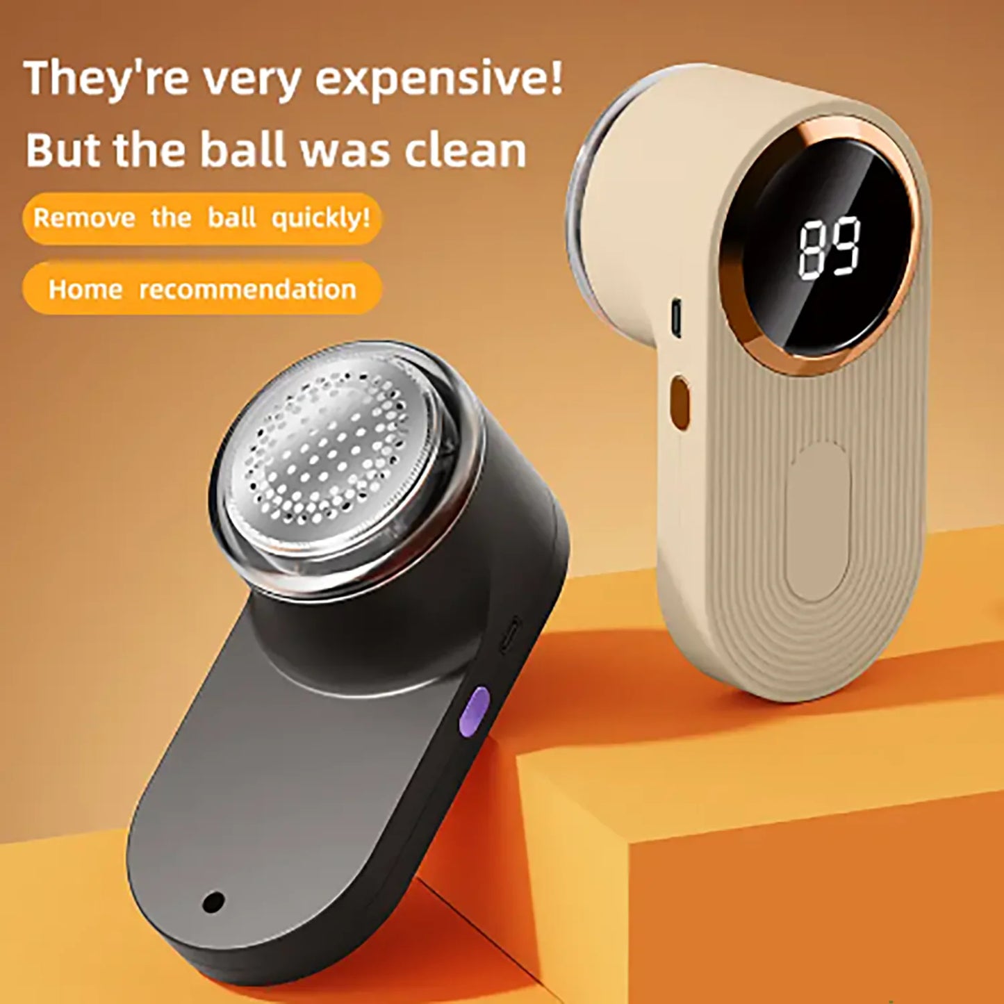 Lint Remover For Clothing LED Digital Electric Pellet Fluff Remover USB Rechargeable Fuzz Fabric Shaver Sweater