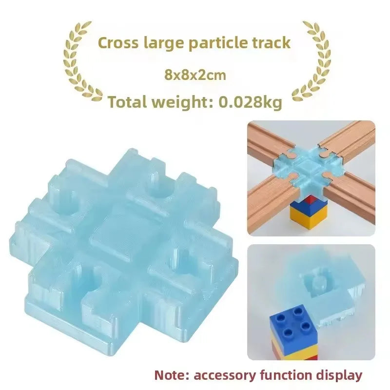 Kids Railway Toys Wooden Train Track Accessories Universal Plastic Blocks Clips Connectors Adapters fit for Brand Wooden Tracks