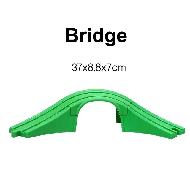 All kinds of Wooden Train Tracks Accessories Beech Wood Railway Tracks Wooden Bridge Tunnel fit for Wood Tracks Toys for Kids