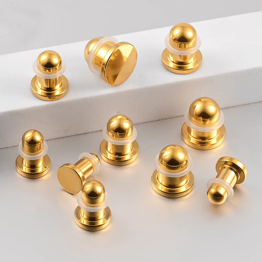 Comfy Dead Stretching Plugs in 0.5mm Increments Crazy Ear Gauges with Rubber Rings 316 Surgical Stainless Steel Body Jewelry
