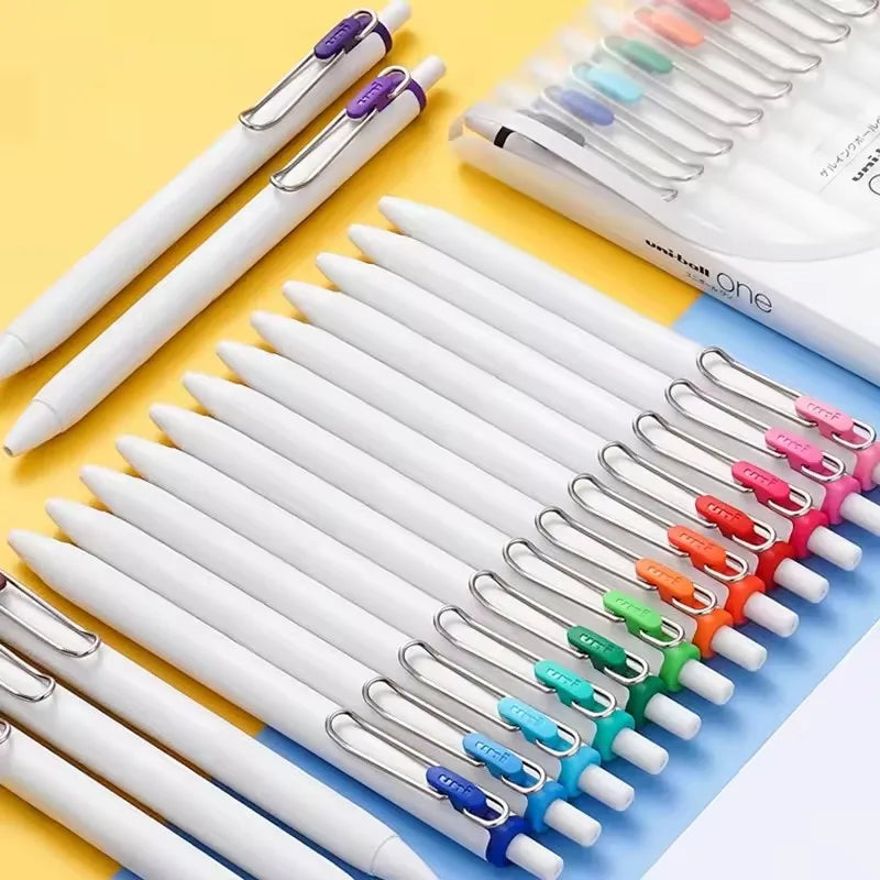 1Pc UNI Uniball ONE Gel Pen UMN-S-38 0.38mm Thick Ink Black Technology Small Thick Core Quick Drying Smooth Writing School Suppl