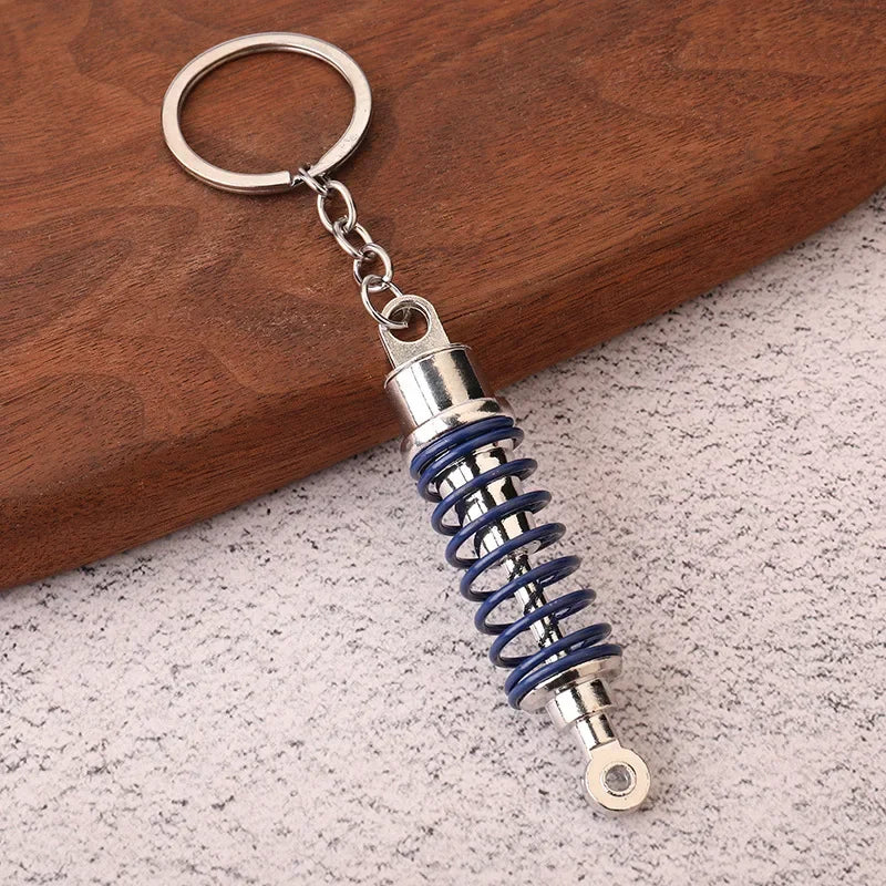 Automotive Gear Head Keychain - Speed Gearbox Keyring with Turbo Hub & Brake Disc Design