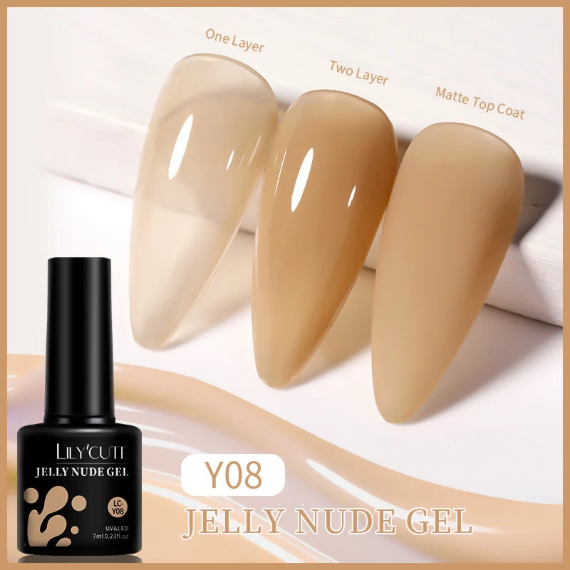 LILYCUTE Professional Gel Nail Polish - 7ml Long-Lasting UV/LED Nail Varnish