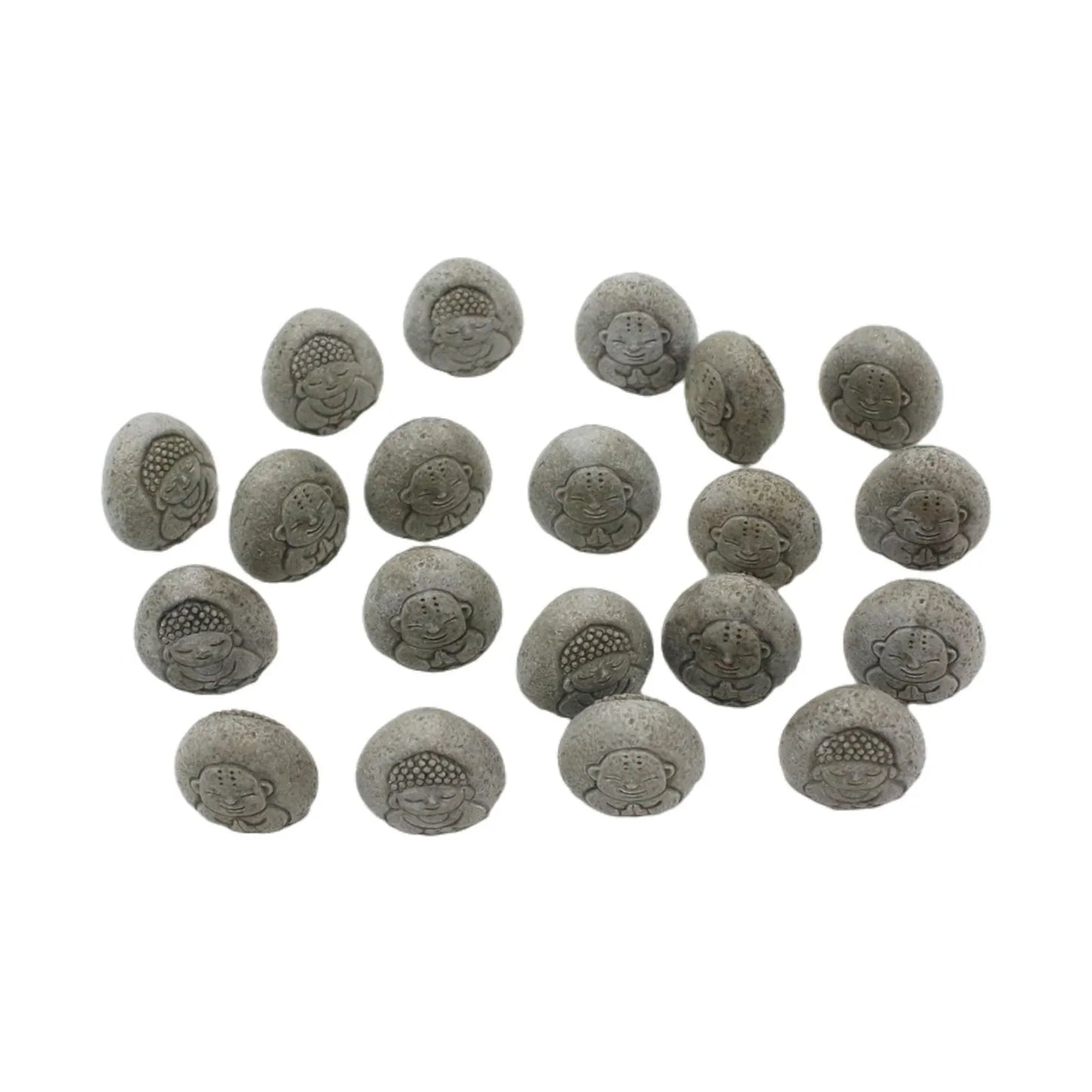 20pcs Mini Flower Pot Decor Randomized Buddha Statue Resin Ornaments Decor Small Garden Courtyard Paving Stone Sculptures Decor