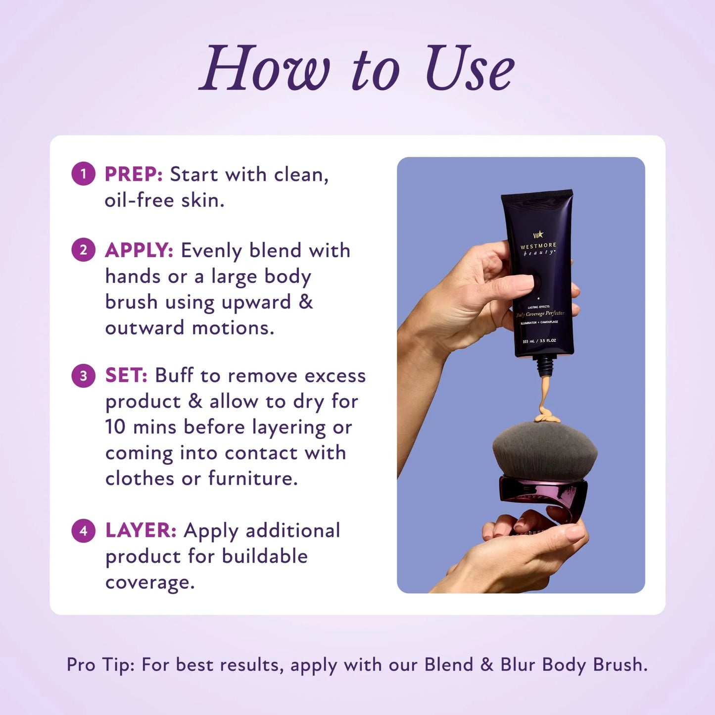 Westmore Beauty Body Coverage Perfector – Waterproof Leg & Body Makeup - Tattoo Cover Up Makeup - 3.5 Oz (Natural Radiance)