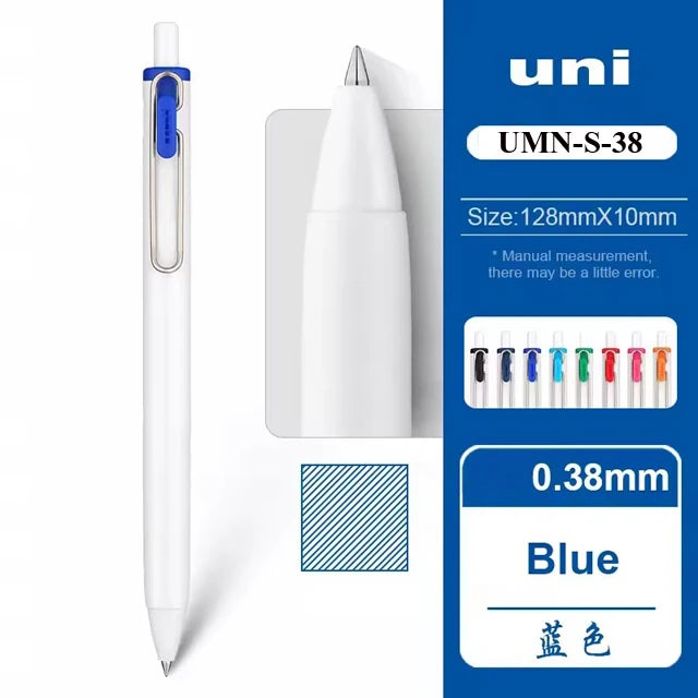 1Pc UNI Uniball ONE Gel Pen UMN-S-38 0.38mm Thick Ink Black Technology Small Thick Core Quick Drying Smooth Writing School Suppl