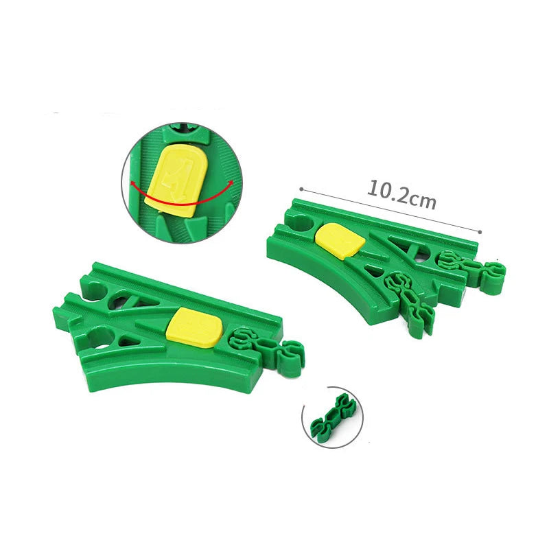 Wooden Train Track Accessories Universal Wooden Railway Tracks Bridge Parts Adapters Fit for All Brand Train Toys Birthday Gifts