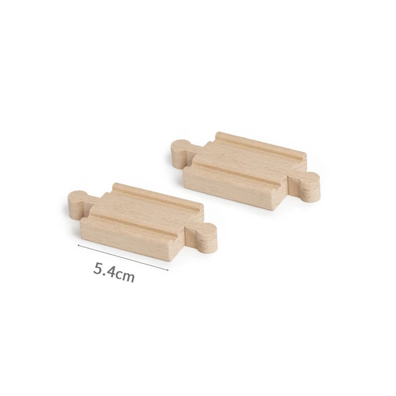 Wooden Train Track Accessories Universal Wooden Railway Tracks Bridge Parts Adapters Fit for All Brand Train Toys Birthday Gifts