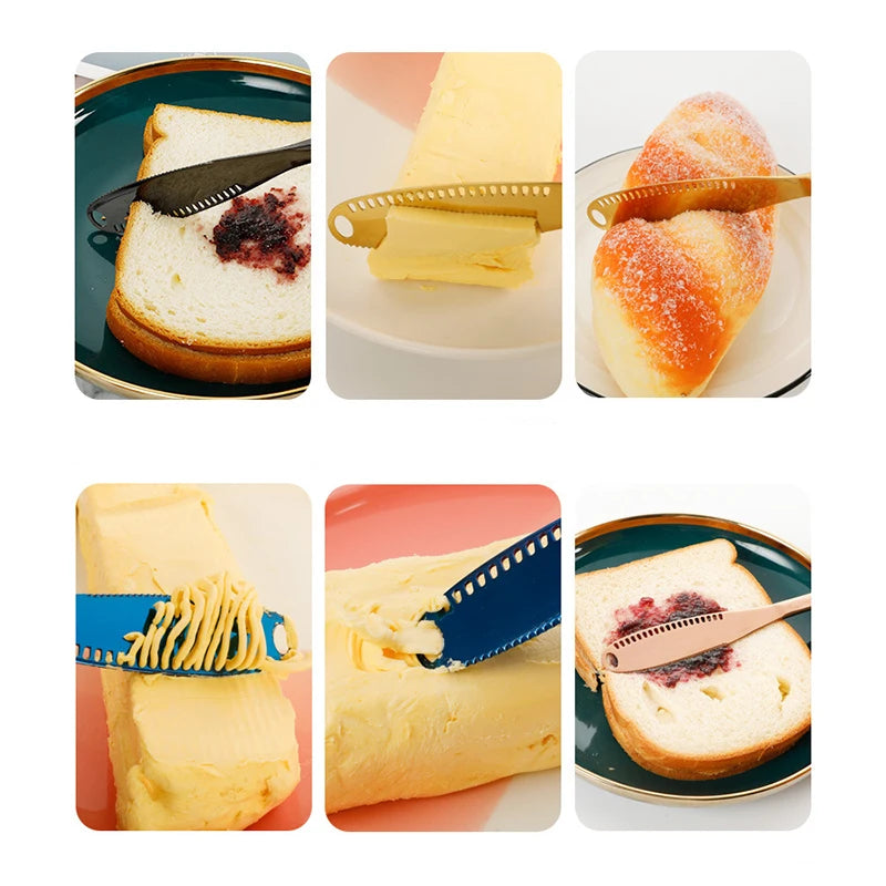 3-in-1 Stainless Steel Butter Knife - Multi-Function Spreader for Butter, Cheese & Jam