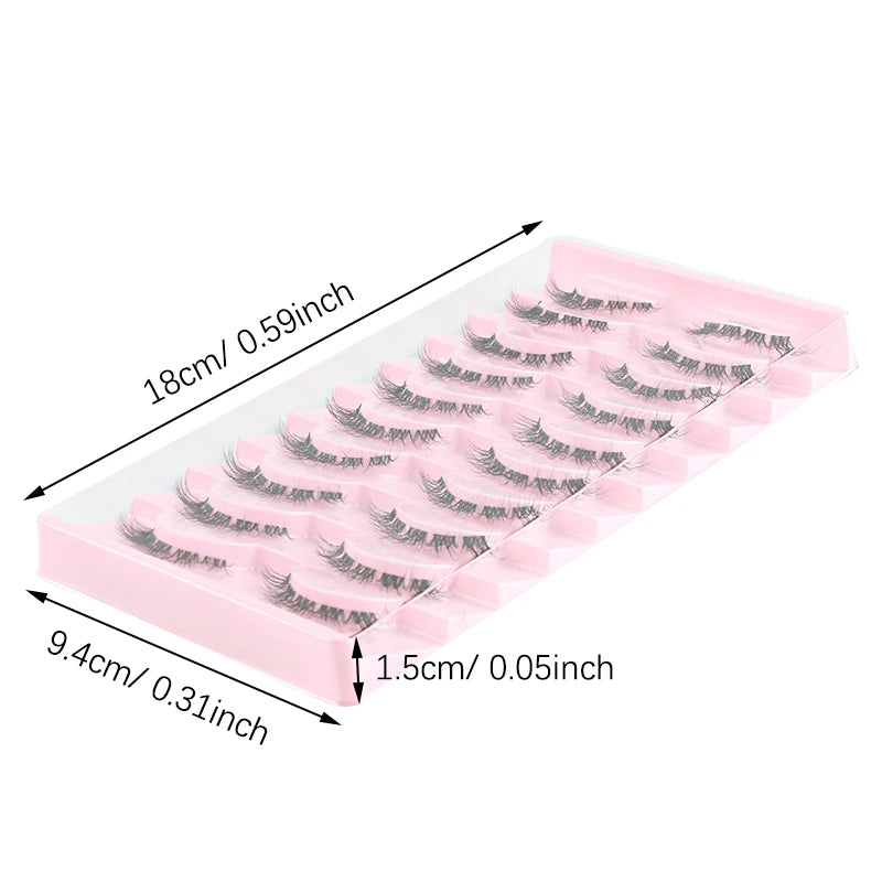3/10Pairs Full False Eyelashes Natural Mink Lashes Dramatic Faux Cils Volume Eyelash Extension Fluffy Fake Eyelashes Makeup Tool