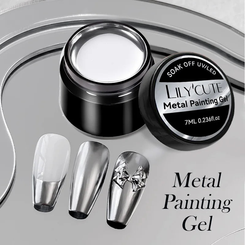 LILYCUTE Reflective Glitter Gel Nail Polish - 5ml Sparkling Liner