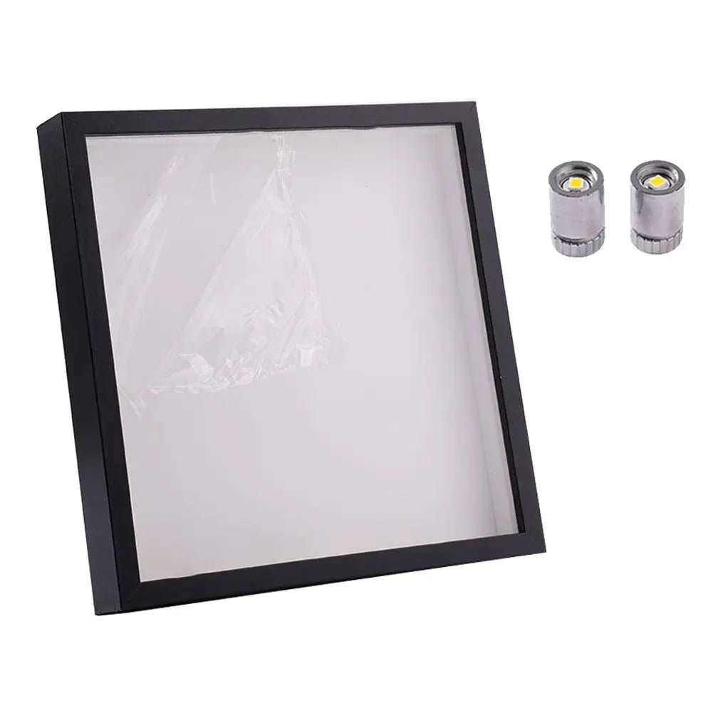 1pcs Mini Museum Photo Album Mini Museum Silhouette Box Stylish Creative Memory Display Kit with Miniature Statue and Gold Frame