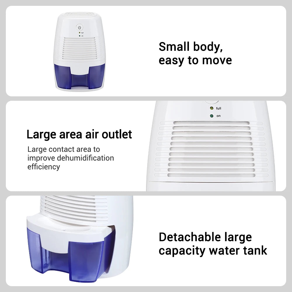 Electric Dehumidifier Air Purifier Home Use USB Mute Moisture Absorbers Air Dryer For Home Room Office Kitchen Deodorizer Dryer