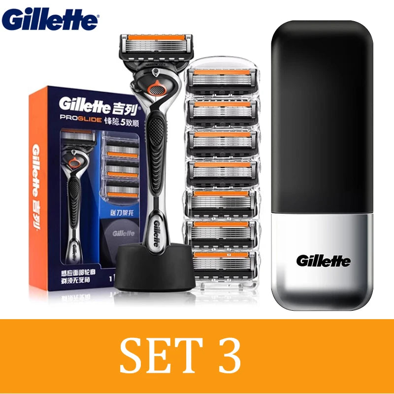 Gillette Razor Men Fusion 5 ProGlide Razor Flexball Tech 5 Layers Progressive Ultra Thin Blades Razor For Men