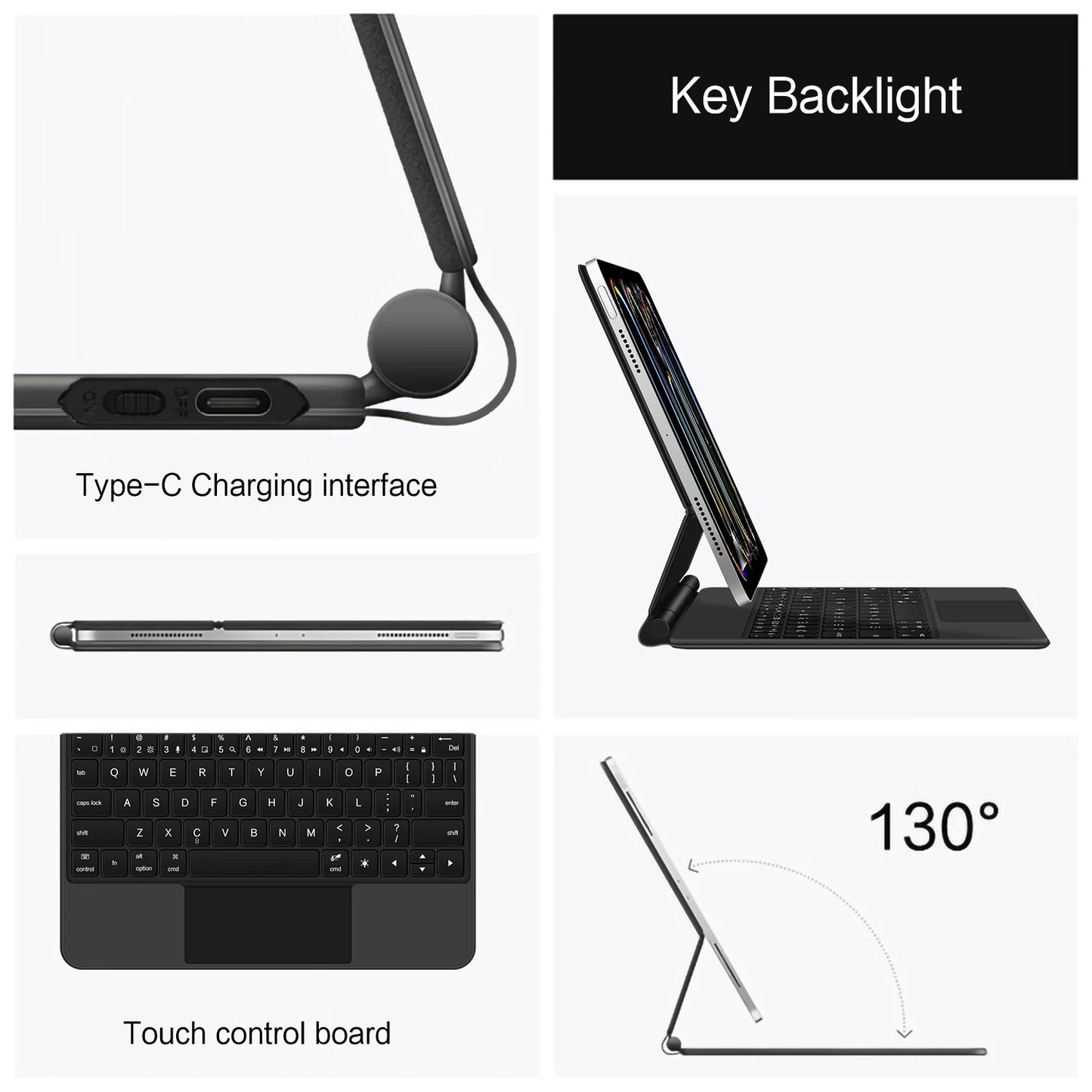 Magic Keyboard folio For New iPad Pro 13 2024 iPad Pro 11 inch（M4）Case for iPad Air 11 2024 air 13（M2）13" Magnetic Smart Cover