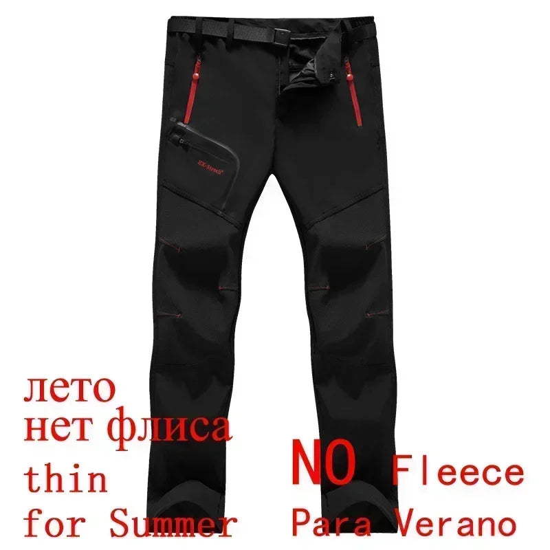 Hiking Pants Men Winter Fleece Lined Pants Mens Tactical Fishing Climbing Trekking Work Pant for Men Clothes Hunting Pants Mens