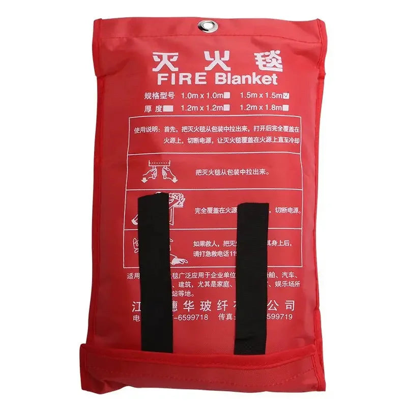 120X120cm Fire Blanket Fighting Fire Extinguishers Tent Boat Emergency Blanket Survival Fire Shelter Safety Cover