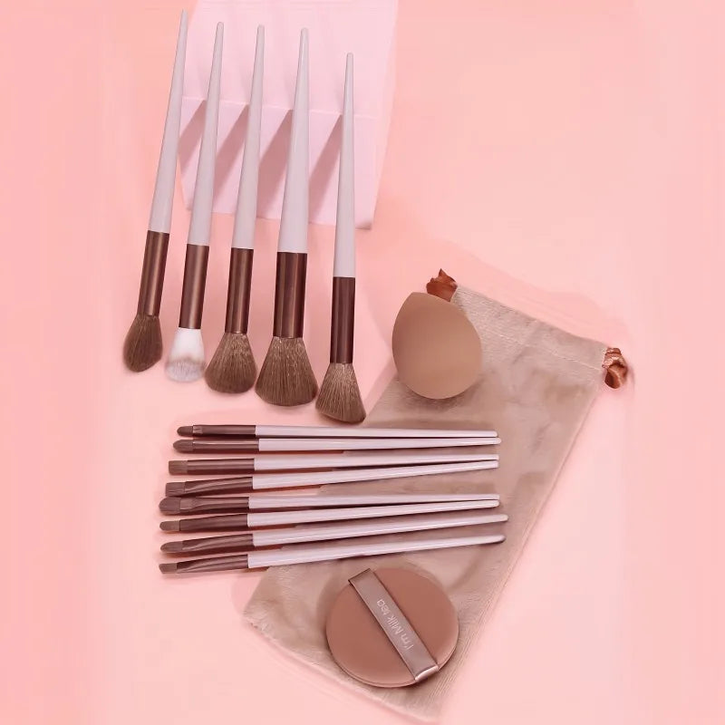 1/13/14/15PCS Professional Makeup Brush Set, Soft Synthetic Hair Foundation Powder Blush Eyeshadow Brushes, Complete Cosmetic Ma