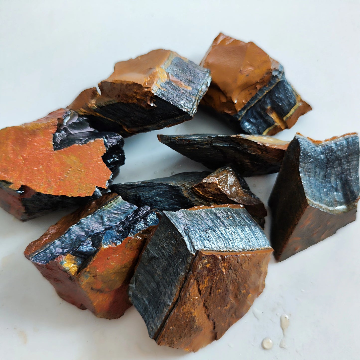 Natural Blue Tiger‘s Eye Stone Unleash the Healing Power within Reiki Healing Home Decoration Stone Mineral Specimens Crystal