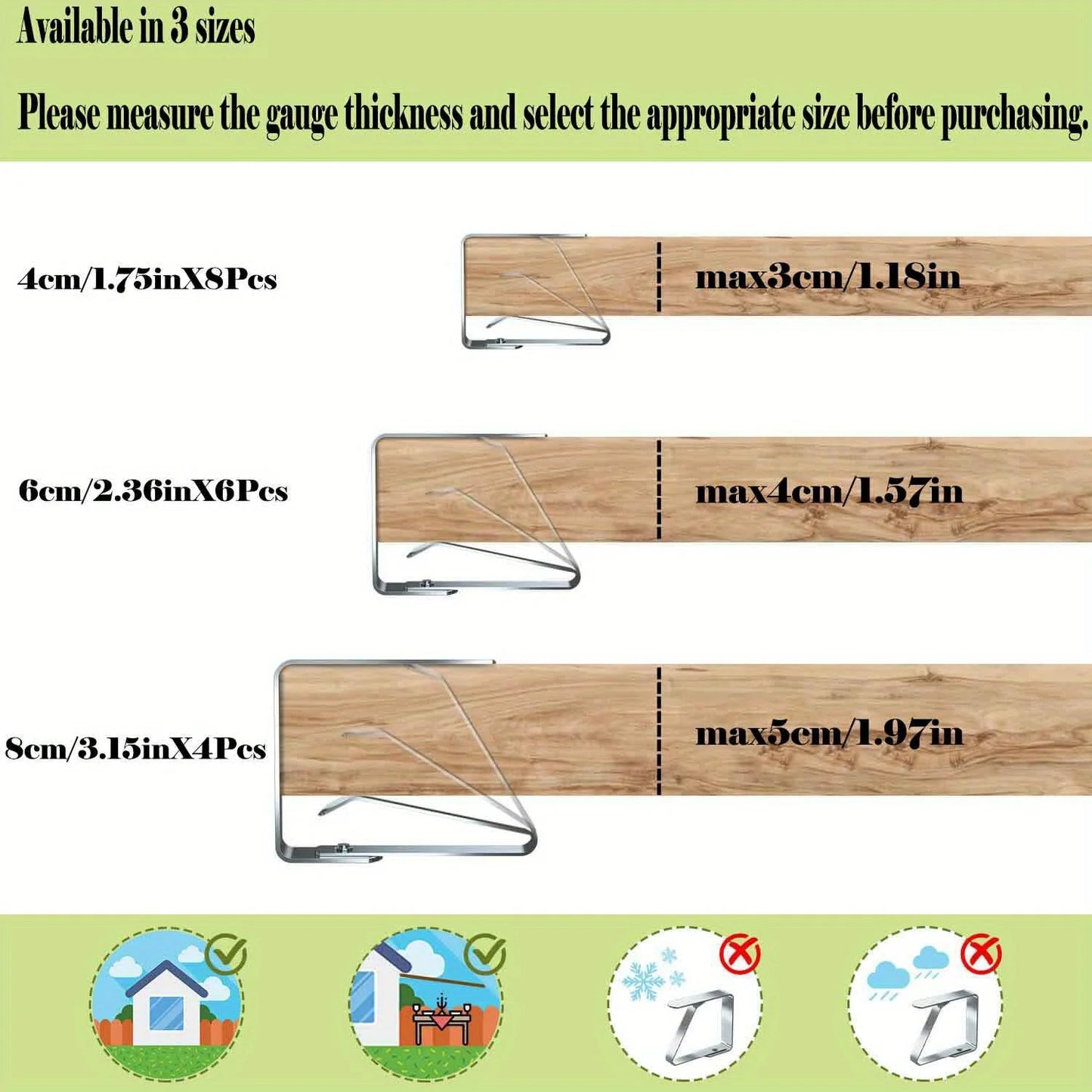 Outdoor table with stainless steel tablecloth clip, metal tablecloth clip, picnic party wedding tablecloth clip