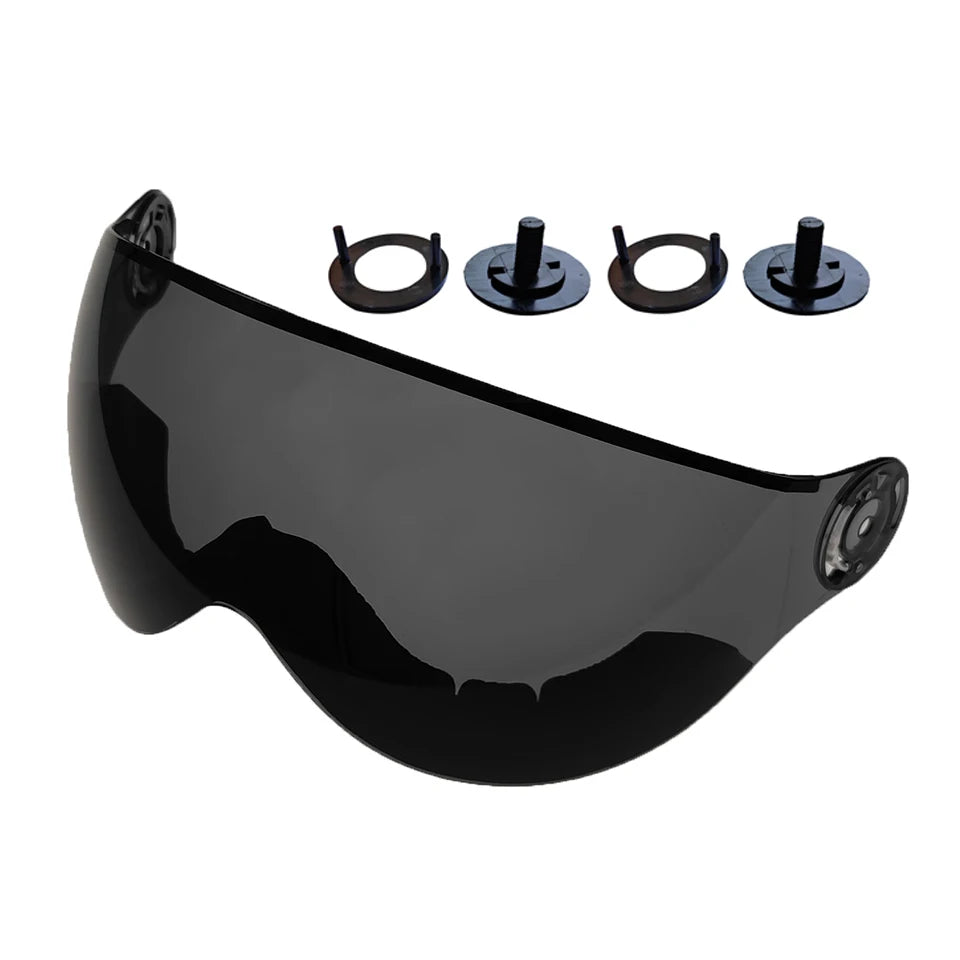 LOCLE Ski Snowboard Helmet Visor Lens Detachable Snow Mask Anti-fog Anti-UV Integrated Goggle Shield