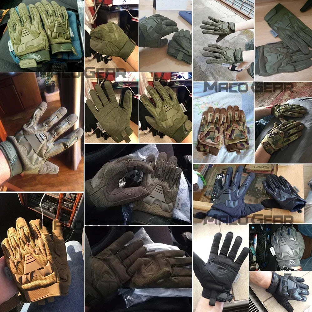 Tactical Glove Camo Gloves Combat Airsoft Bicycle Outdoor Hiking Shooting Paintball Working Hunting Full Finger Gloves for Men