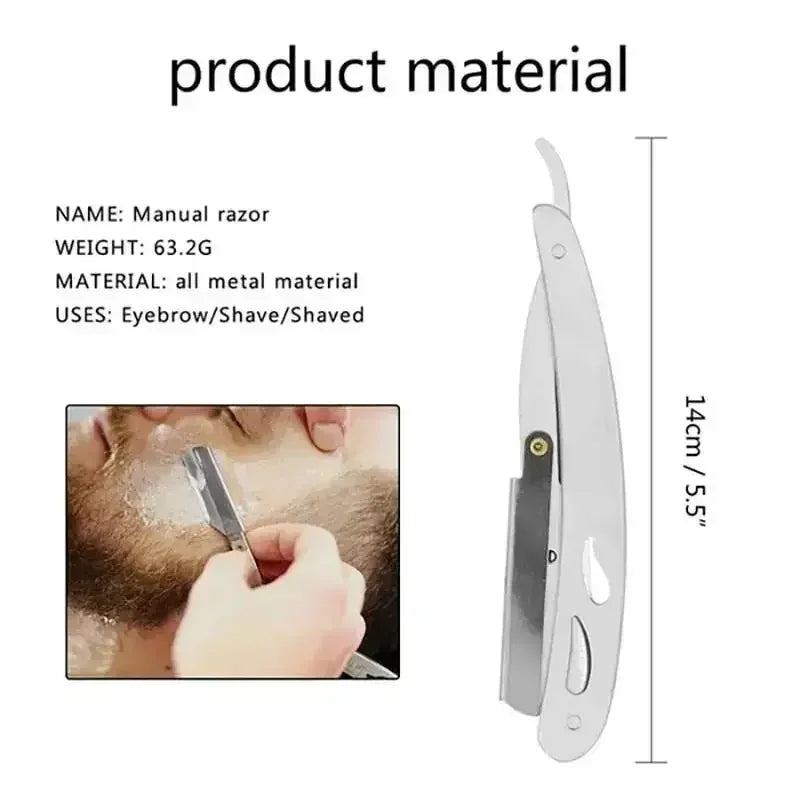 Shaver  Barber Edge Stainless Steel Razor Men Professional Manual Shaver StraightFolding Shaving Shave With Blade