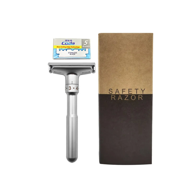Adjustable Safety Razor Classic Men Shaver Professional Barber Razor Double Edge Stainless Steel Mens Shaving Blades Shaving