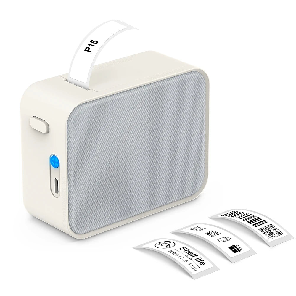 Marklife P15 Wireless Bluetooth Label Printer - Portable Thermal Sticker Maker