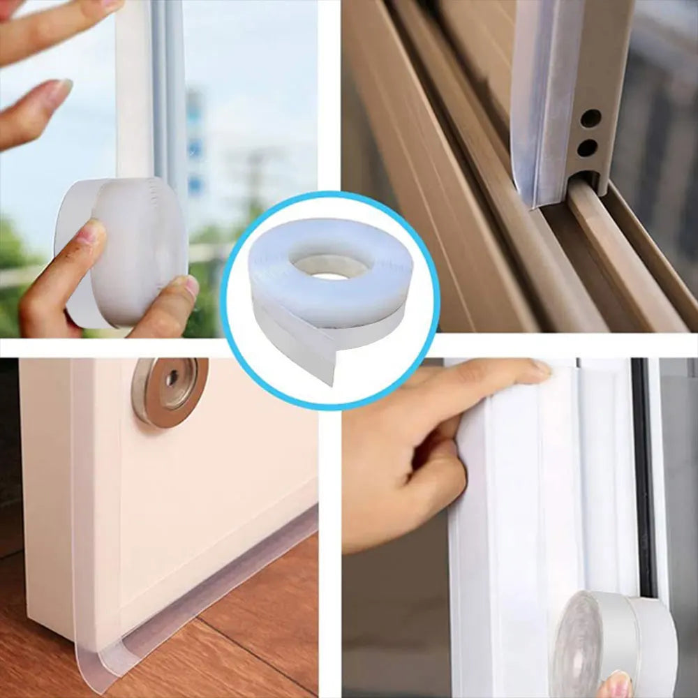 3MDoor Bottom Seal Strip Weather Window Rubber Seal Weatherstrip Windproof Dust Self Adhesive Door Windshield Sealing Tape