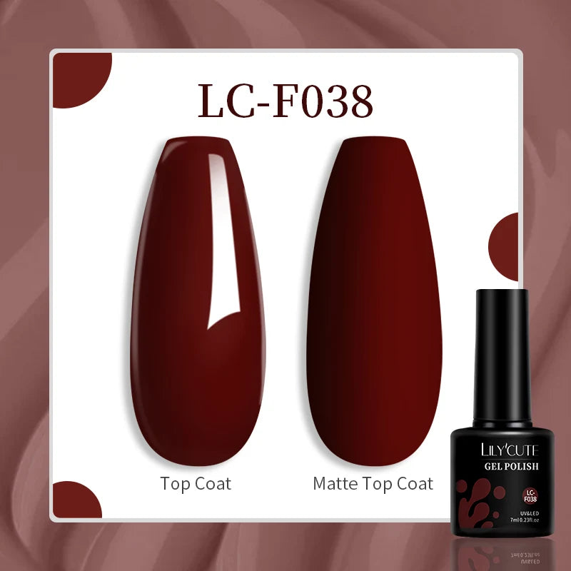 LILYCUTE Professional Gel Nail Polish - 7ml Long-Lasting UV/LED Nail Varnish
