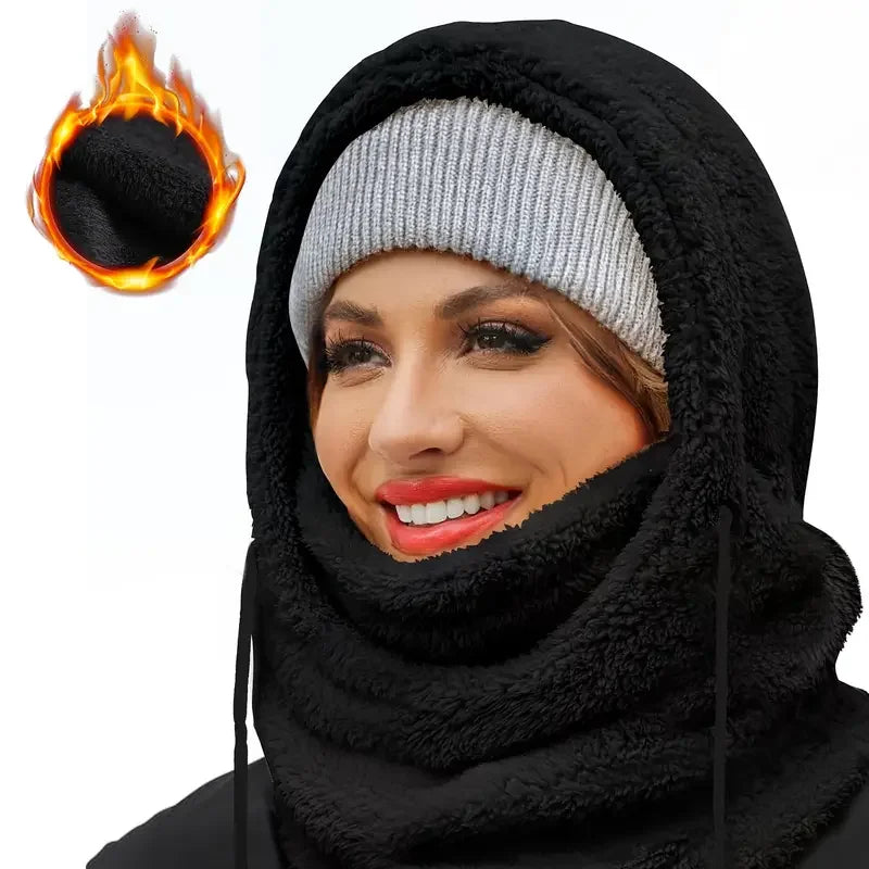 Winter Balaclava Ski Mask Warm Windproof Thickened Polar Fleece Neck Warmer Adjustable Thermal Anti-Cold Cycling Full Cover Mask