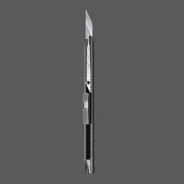 Deli Retractable Box Cutter 9mm 30 Degree Blade Utility Knife Carbon Steel Self-Locking Design Cutting Tools Wallpaper Carton
