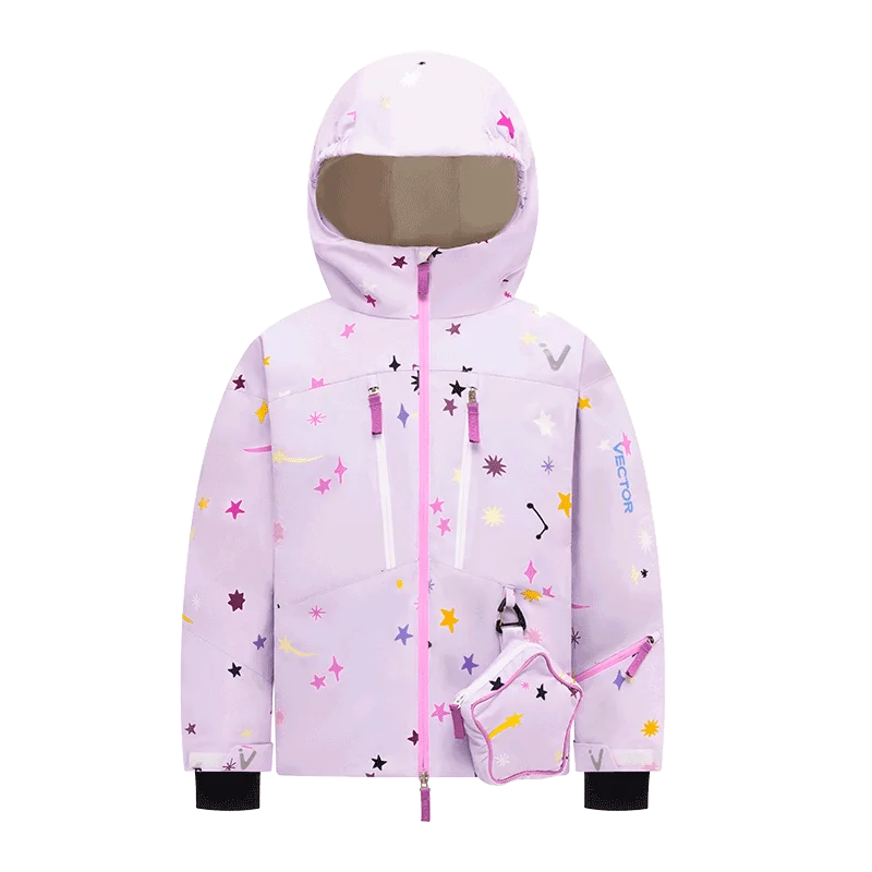 VECTOR Boys Girls Children's Skiing with Fleece Jacket Ski Pants Waterproof Splash Proof Breathable Double Board Skiing