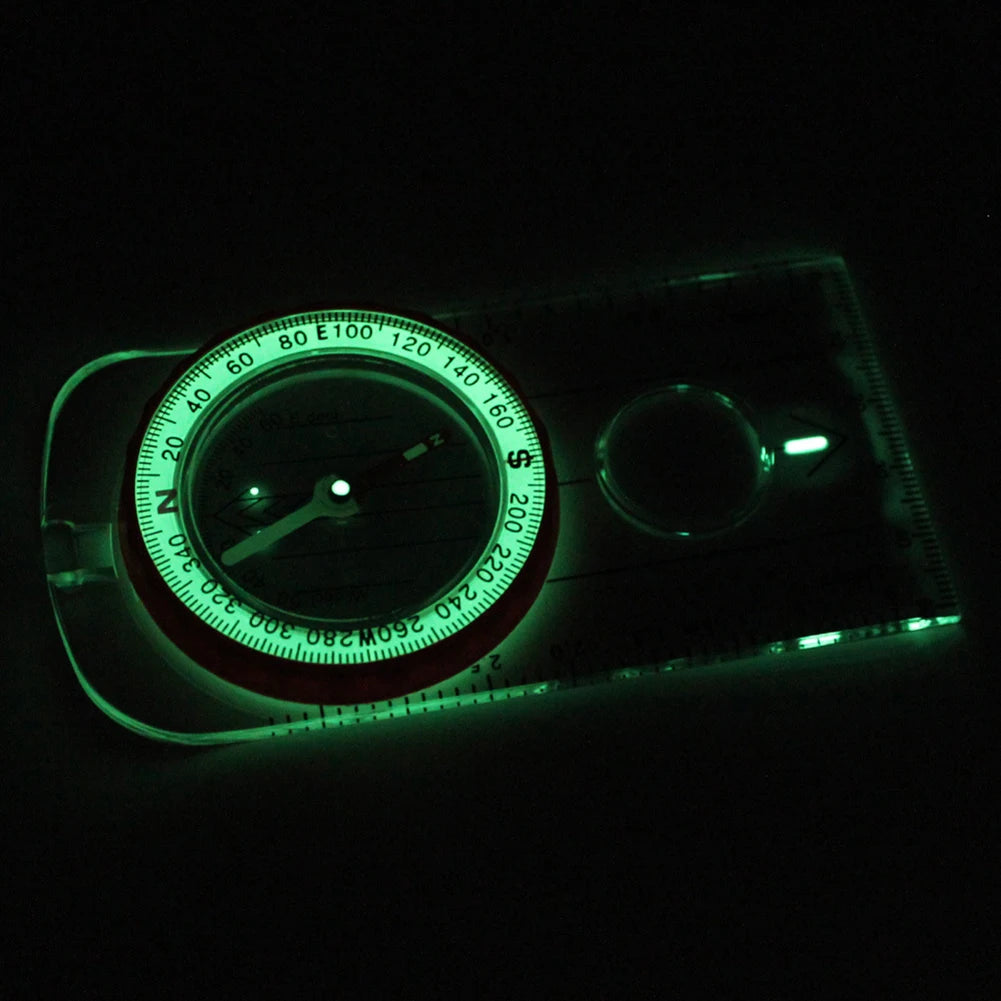 Luminous Adventure Warehouse Compass High Accuracy Waterproof Compass Travel Tools Multifunctional for Climbing Biking Exploring
