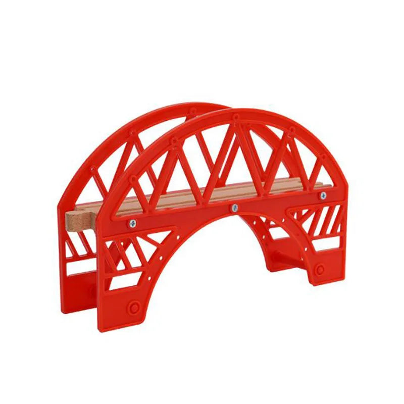 Wooden Train Track Set Accessories Track Expansion Part Wooden Railway Scene accessories Bridge Christmas Gift For Toddlers