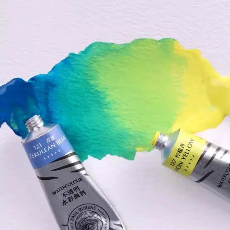 Paul Rubens 36 Colors Non-transparent Watercolor Paint Tube 15ml Professional Watercolour For Painting Anime Art Supplies