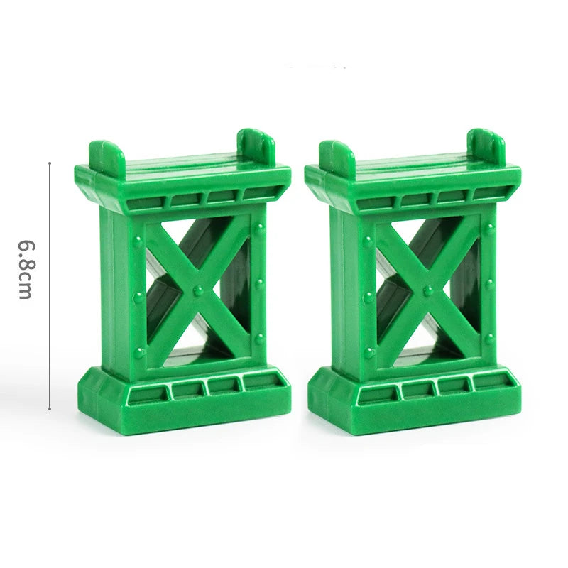 Wooden Train Track Accessories Universal Wooden Railway Tracks Bridge Parts Adapters Fit for All Brand Train Toys Birthday Gifts