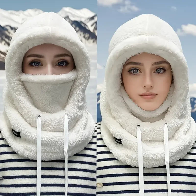 Winter Balaclava Ski Mask Warm Windproof Thickened Polar Fleece Neck Warmer Adjustable Thermal Anti-Cold Cycling Full Cover Mask