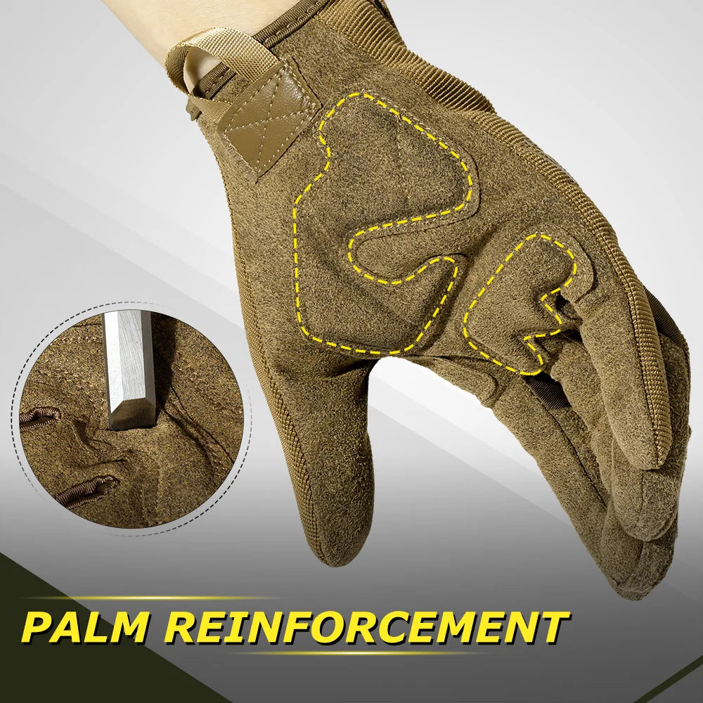 Outdoor Tactical Gloves Training Combat Sport Hiking Climbing Shooting Hunting Riding Cycling Full Finger Anti-Skid Mittens