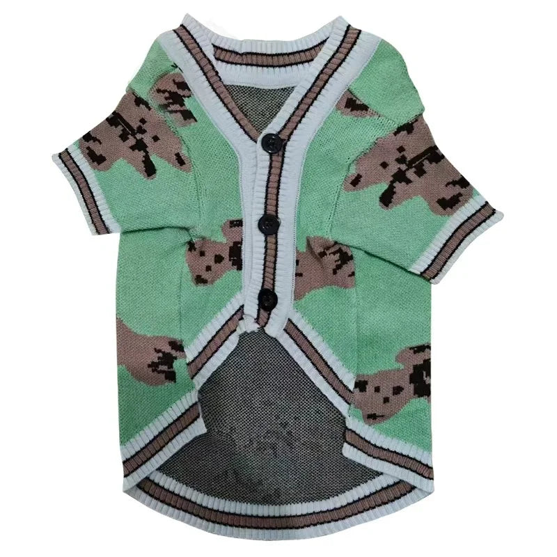 Dog Clothes Winter Chihuahua Pet Striped Dog Cardigan Sweater Bichon Pug Kitten Puppy Dog Warm Coat Cat Dog Supplies Pet Outfit