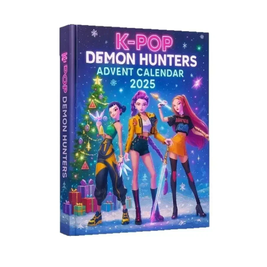 #% Kpop Demon Hunters Advent Calendar Huntrix Rumi Mira Zoey SAJA Boys Derpy Tiger New Year's Decor Christmas Countdown Toys