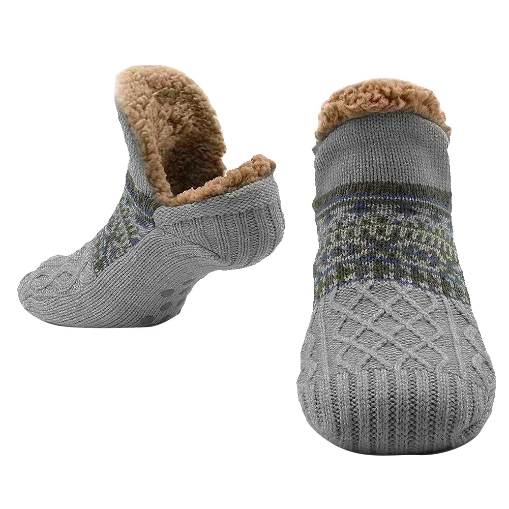 Men Women Winter Indoor Home Slippers Socks Non Slip Carpet Sock Warm Bedroom Sleeping Sock Soft for Christmas